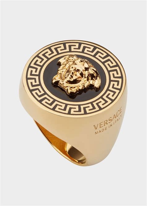 versace ringe silber|Versace enamel ring.